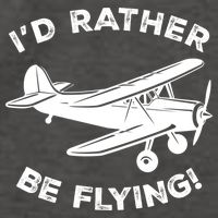 I'd Rather Be Flying Funny Pilot & Aviation Airplane Gift Vector Backpack
