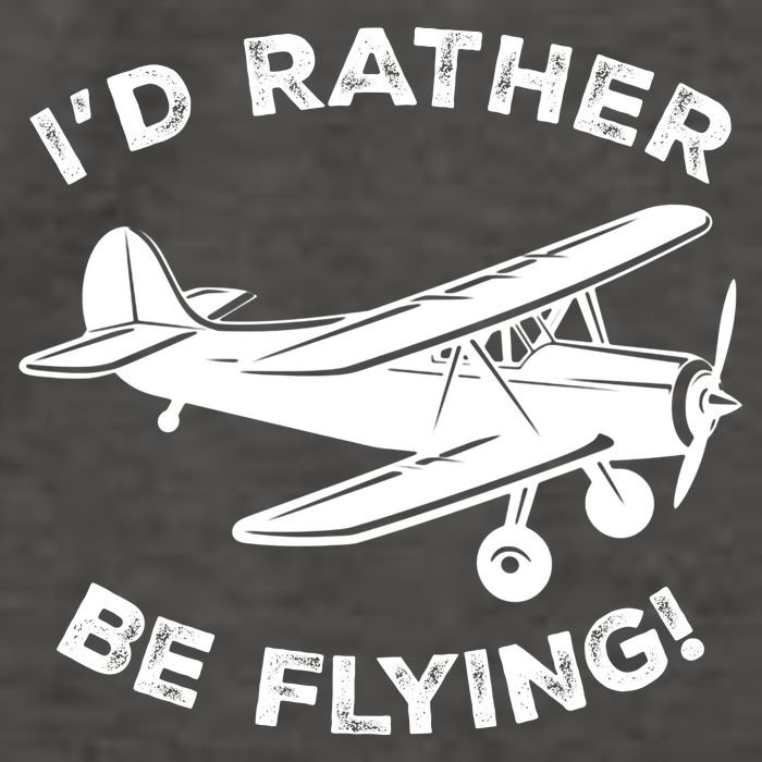 I'd Rather Be Flying Funny Pilot & Aviation Airplane Gift Vector Backpack