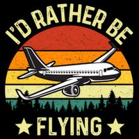 Id Rather Be Flying Funny Vintage Retro Airplane Pilot Gift Backpack