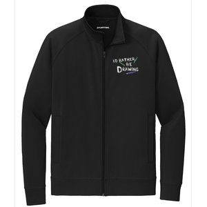 ID Rather Be Drawing Draw Sketch Pencil Artist Lovers Stretch Full-Zip Cadet Jacket