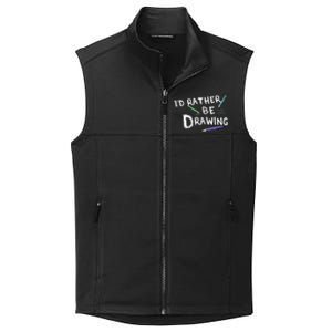 ID Rather Be Drawing Draw Sketch Pencil Artist Lovers Collective Smooth Fleece Vest