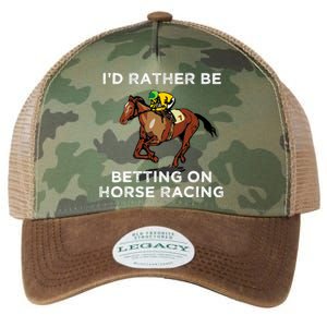 Id Rather Be Betting On Horses Horse Racing Betting Gift Legacy Tie Dye Trucker Hat