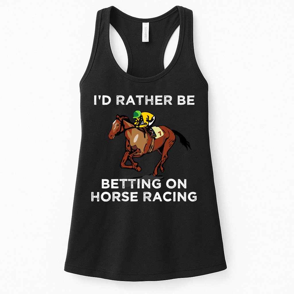 Id Rather Be Betting On Horses Horse Racing Betting Gift Womens Tank Top