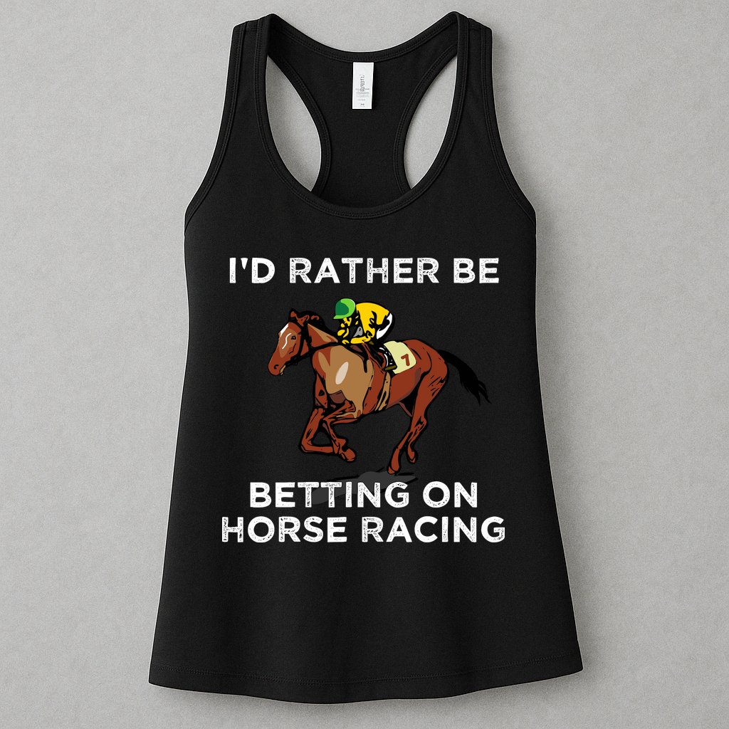 Id Rather Be Betting On Horses Horse Racing Betting Gift Womens Tank Top