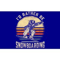 Id Rather Be Snowboarding Vintage For Snowboarder Boarding Gift Bumper Sticker