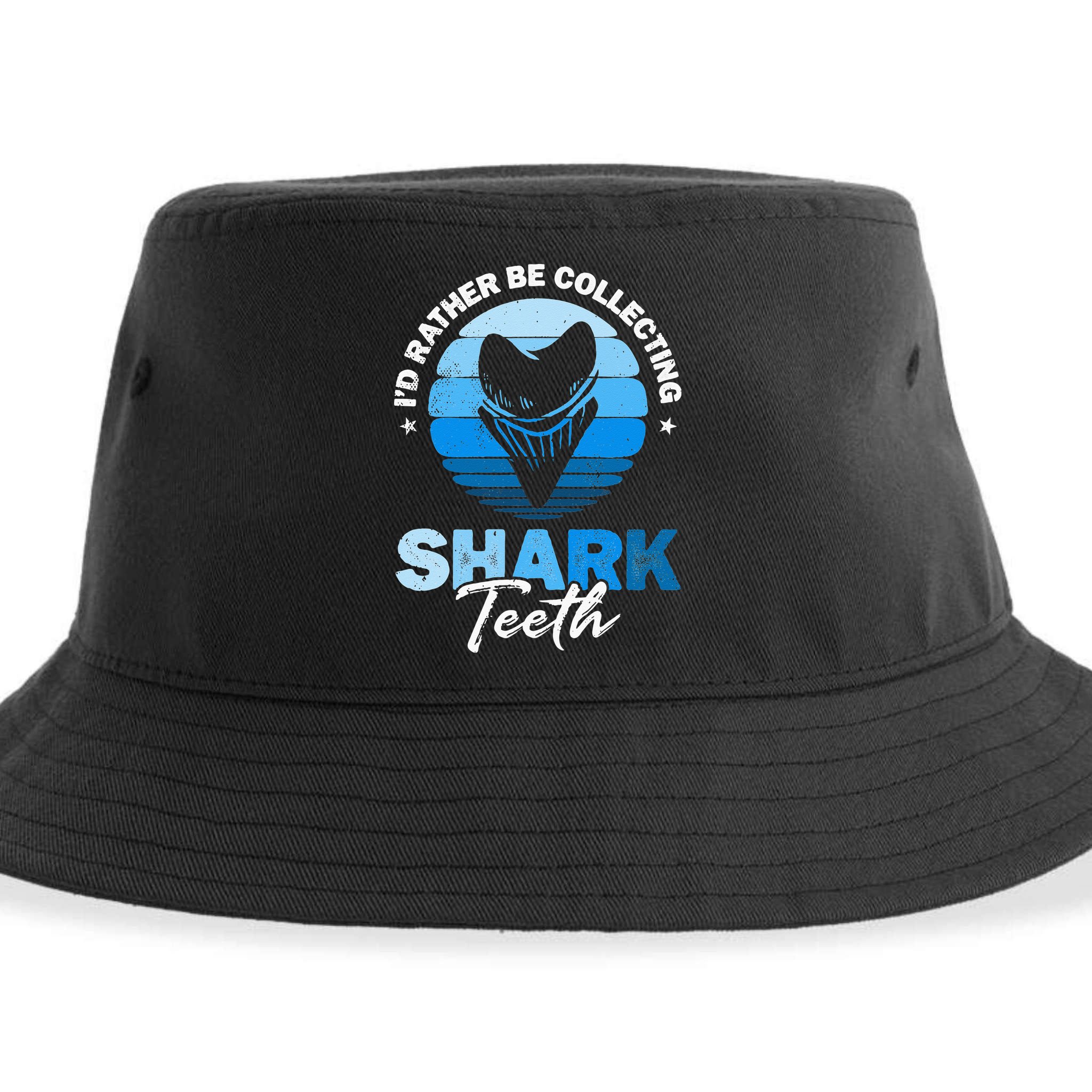 Id Rather Be Collecting Shark Teeth Fossil Tooth Hunter Sustainable Bucket Hat