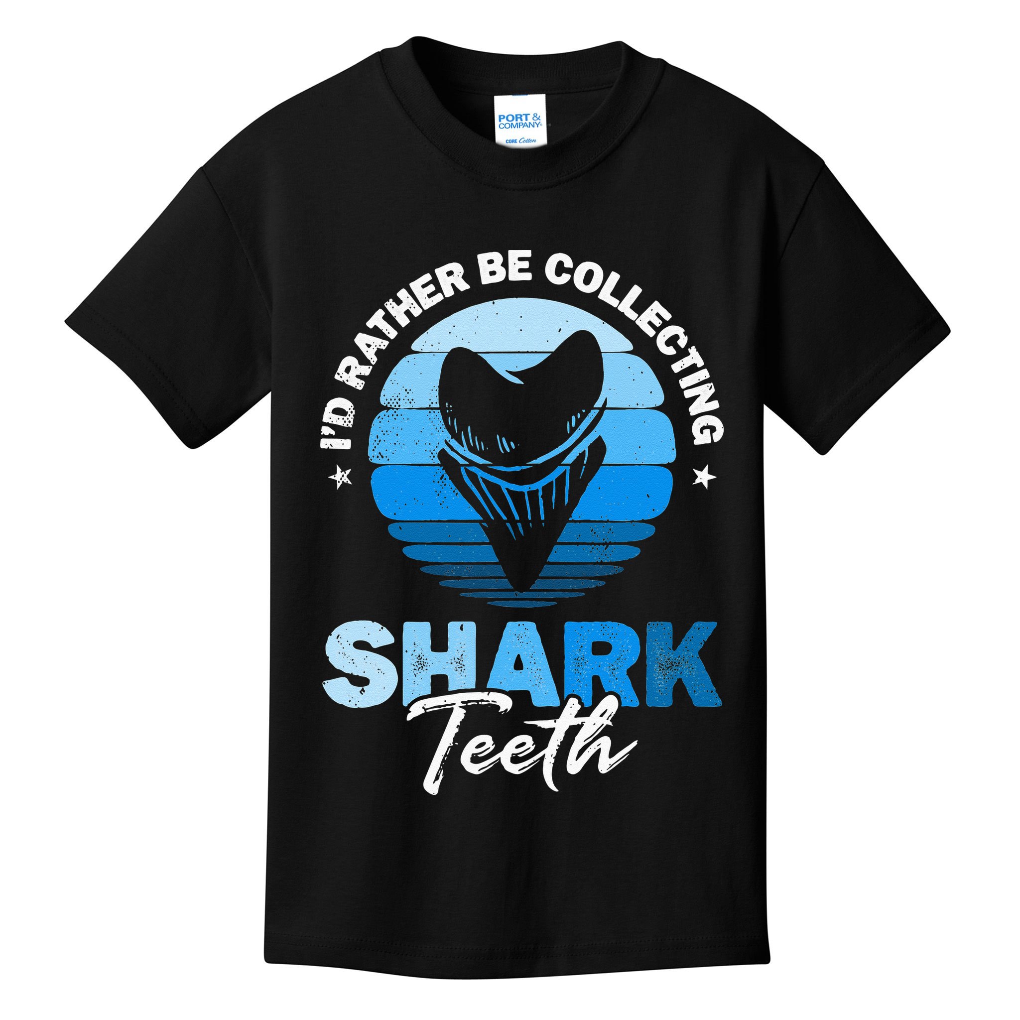 Id Rather Be Collecting Shark Teeth Fossil Tooth Hunter Kids T-Shirt
