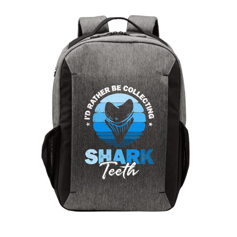 Id Rather Be Collecting Shark Teeth Fossil Tooth Hunter Vector Backpack
