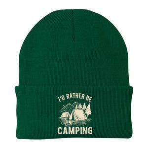 Id Rather Be Camping Funny Camping Lovers Cool Gifts Knit Cap Winter Beanie