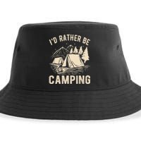 Id Rather Be Camping Funny Camping Lovers Cool Gifts Sustainable Bucket Hat