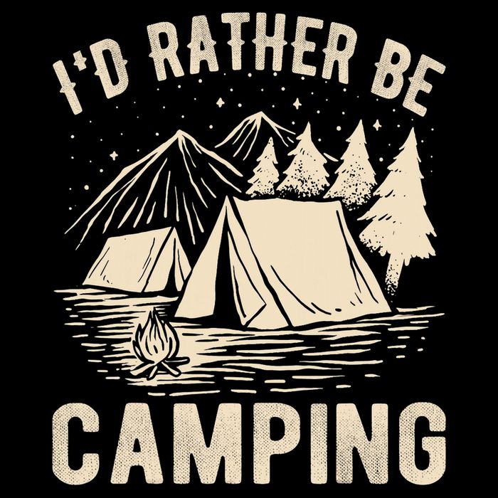 Id Rather Be Camping Funny Camping Lovers Cool Gifts Sustainable Bucket Hat