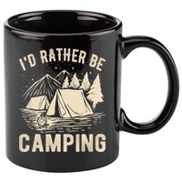 Id Rather Be Camping Funny Camping Lovers Cool Gifts 11oz C Handle Ceramic Mug