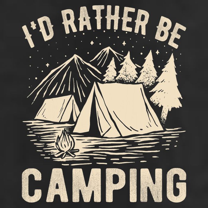 Id Rather Be Camping Funny Camping Lovers Cool Gifts 11oz C Handle Ceramic Mug