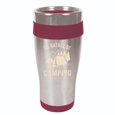 Id Rather Be Camping Funny Camping Lovers Cool Gifts 16oz Travel Tumbler