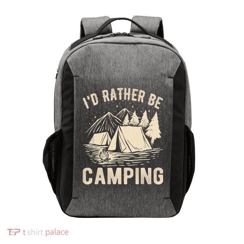 Id Rather Be Camping Funny Camping Lovers Cool Gifts Vector Backpack