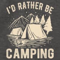 Id Rather Be Camping Funny Camping Lovers Cool Gifts Vector Backpack