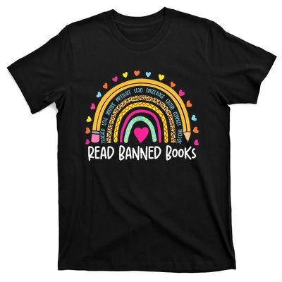 I Read Banned Books Rainbow Readers Reading Gift T-Shirt