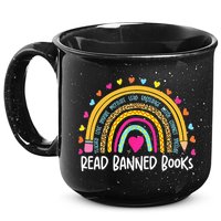 I Read Banned Books Rainbow Readers Reading Gift 15oz Campfire Ceramic Mug