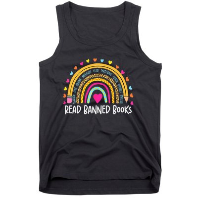 I Read Banned Books Rainbow Readers Reading Gift Tank Top