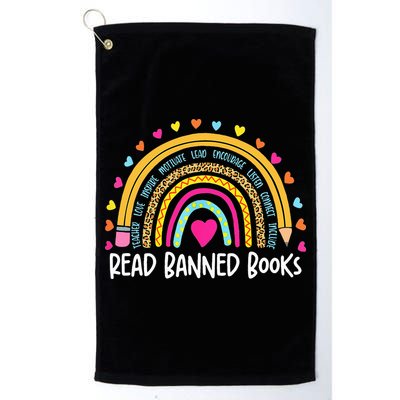 I Read Banned Books Rainbow Readers Reading Gift Golf Towel