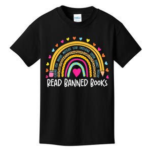 I Read Banned Books Rainbow Readers Reading Gift Kids T-Shirt