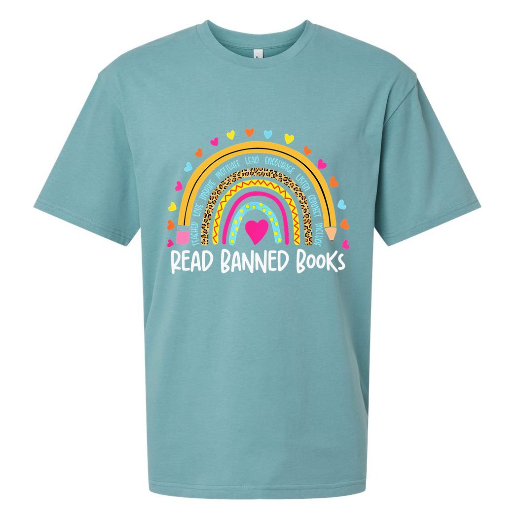 I Read Banned Books Rainbow Readers Reading Gift Sueded Cloud Jersey T-Shirt