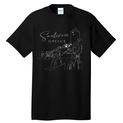 ID Rather Be In Santorini Greece Greek Islands Tall T-Shirt