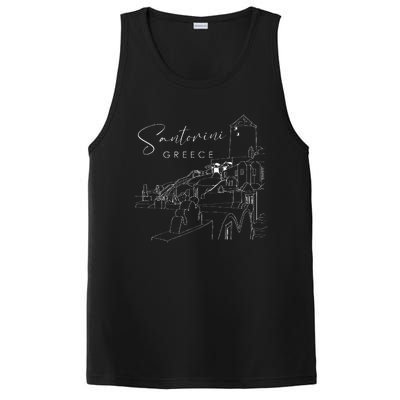 ID Rather Be In Santorini Greece Greek Islands PosiCharge Competitor Tank