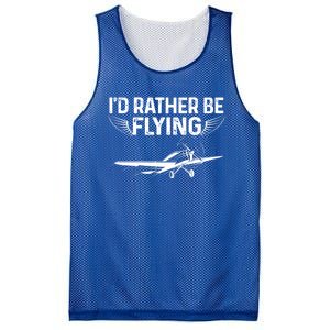 Id Rather Be Flying Legendary Funny Airplane Pilot Tee Gift Mesh Reversible Basketball Jersey Tank