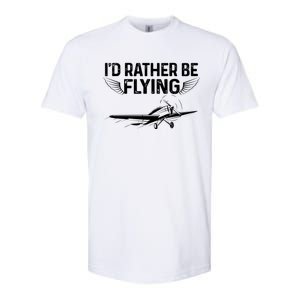 Id Rather Be Flying Legendary Funny Airplane Pilot Tee Gift Softstyle CVC T-Shirt