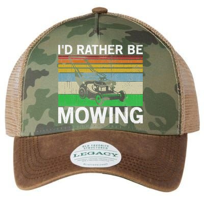 Id Rather Be Mowing Lawn Mowing Legacy Tie Dye Trucker Hat