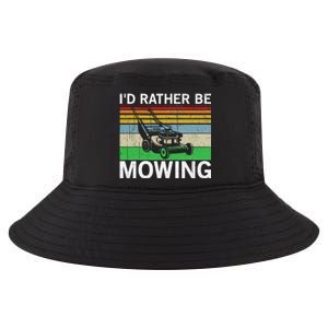 Id Rather Be Mowing Lawn Mowing Cool Comfort Performance Bucket Hat