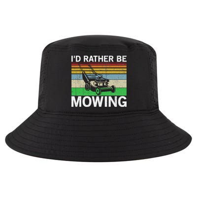Id Rather Be Mowing Lawn Mowing Cool Comfort Performance Bucket Hat