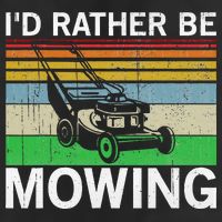 Id Rather Be Mowing Lawn Mowing Garment-Dyed Fleece Hoodie