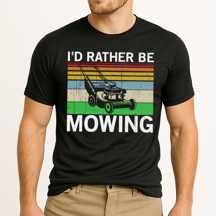 Id Rather Be Mowing Lawn Mowing Performance Shirt