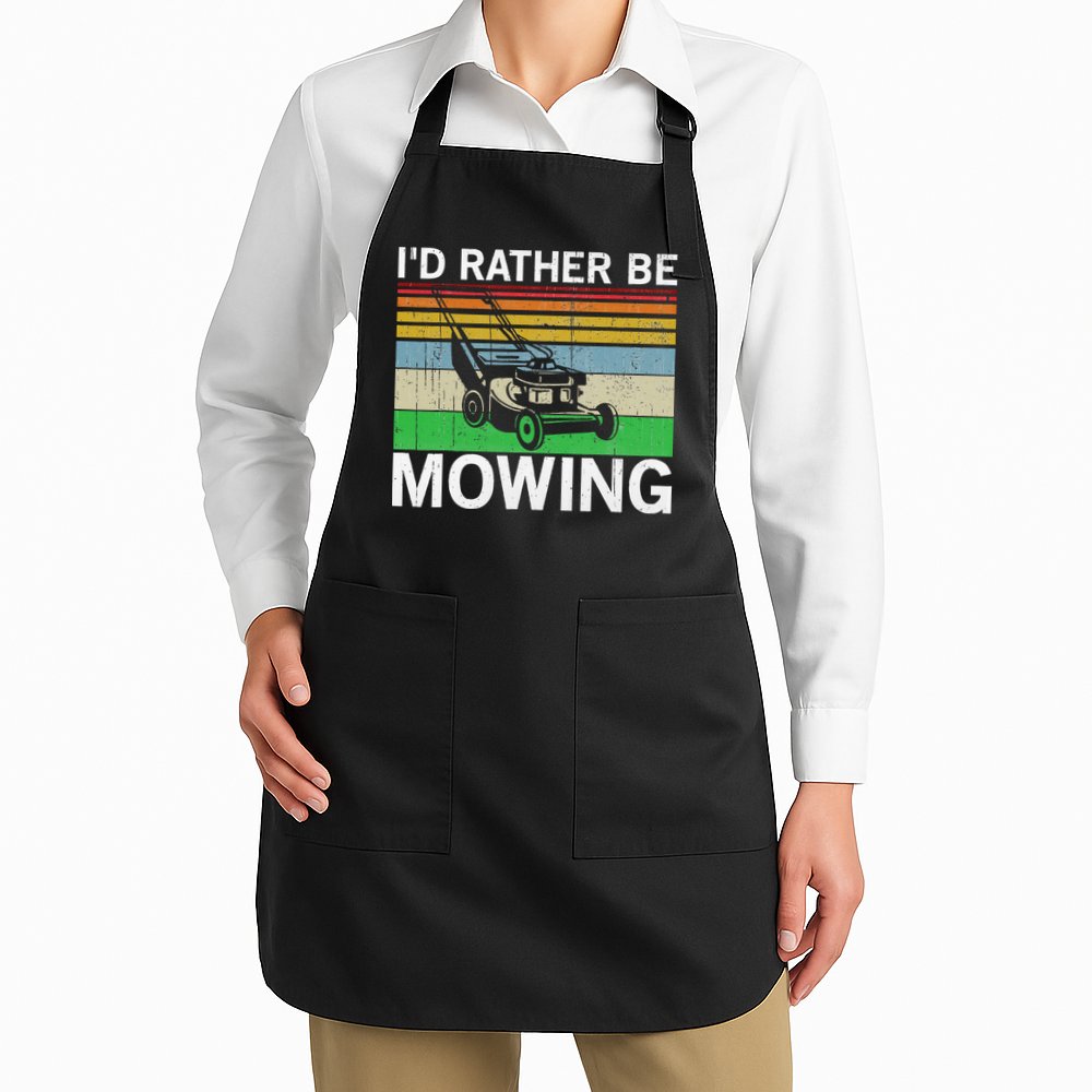 Id Rather Be Mowing Lawn Mowing Apron