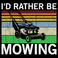 Id Rather Be Mowing Lawn Mowing Drawstring Bag
