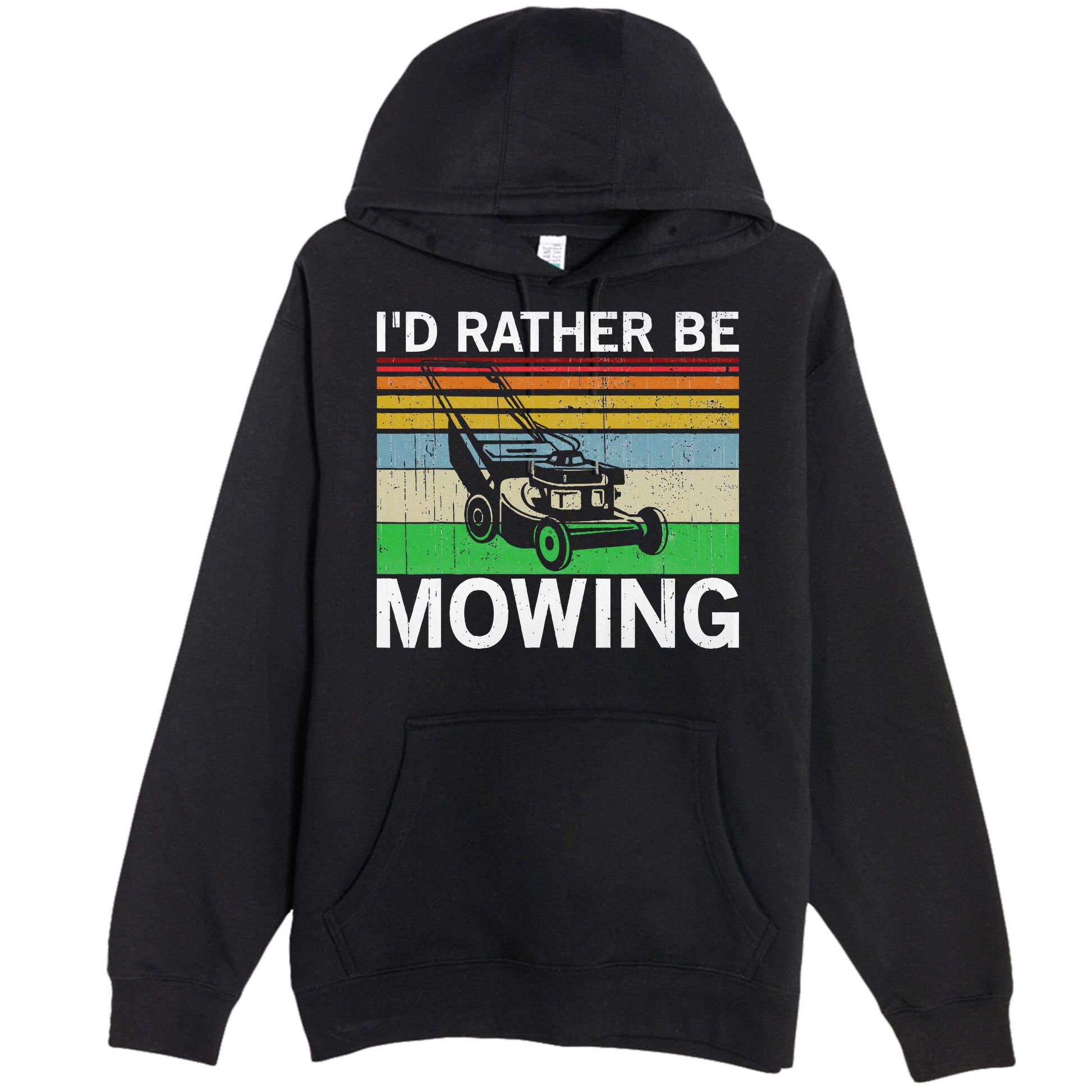 Id Rather Be Mowing Lawn Mowing Premium Pullover Hoodie