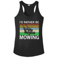 Id Rather Be Mowing Lawn Mowing Ladies PosiCharge Competitor Racerback Tank