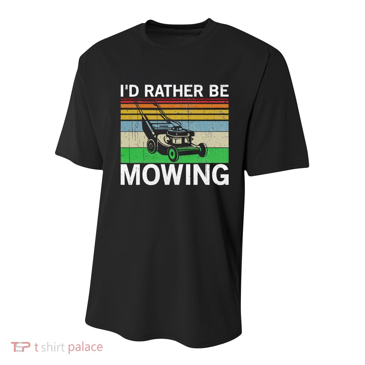 Id Rather Be Mowing Lawn Mowing Youth Performance Sprint T-Shirt