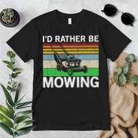 Id Rather Be Mowing Lawn Mowing Premium T-Shirt
