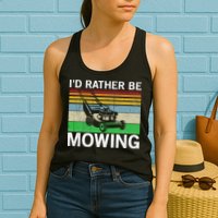 Id Rather Be Mowing Lawn Mowing Womens Tank Top