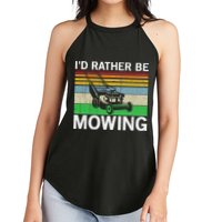 Id Rather Be Mowing Lawn Mowing Women's Perfect Tri Rocker Tank