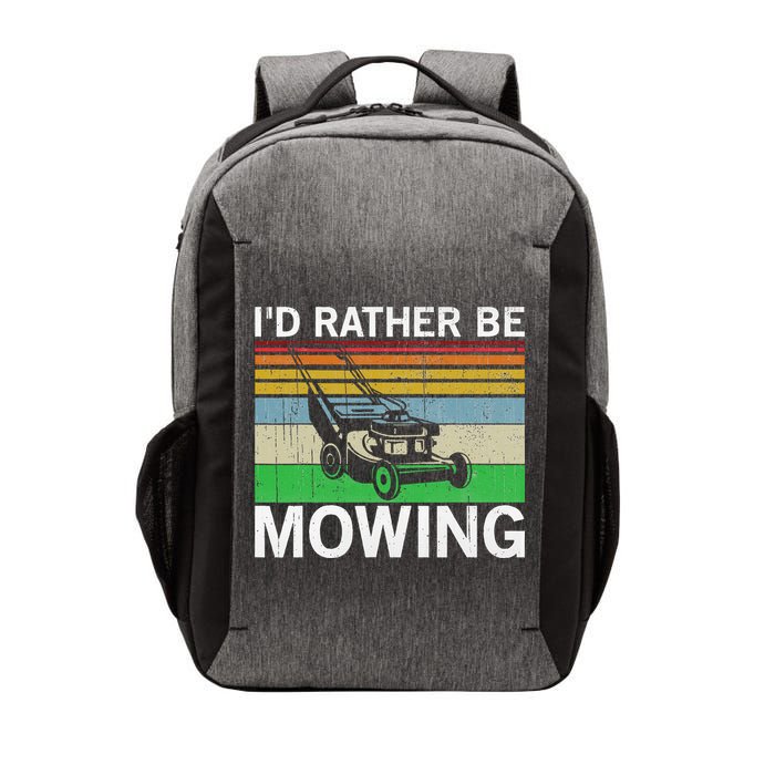 Id Rather Be Mowing Lawn Mowing Vector Backpack