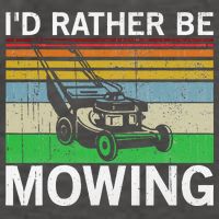Id Rather Be Mowing Lawn Mowing Vector Backpack