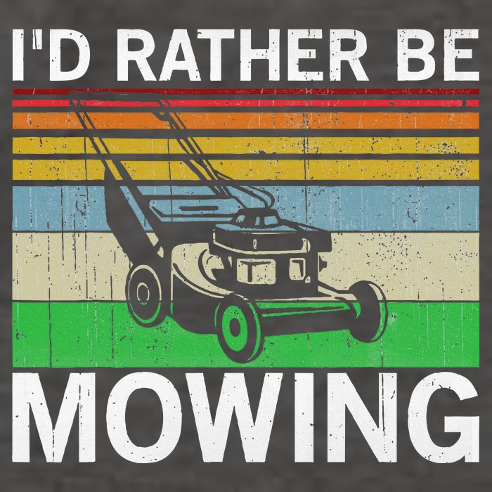 Id Rather Be Mowing Lawn Mowing Vector Backpack