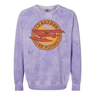 I'd Rather Be Flying Colorblast Crewneck Sweatshirt