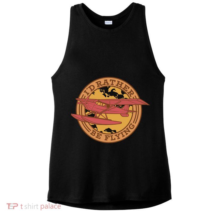 I'd Rather Be Flying Ladies PosiCharge Tri-Blend Wicking Tank