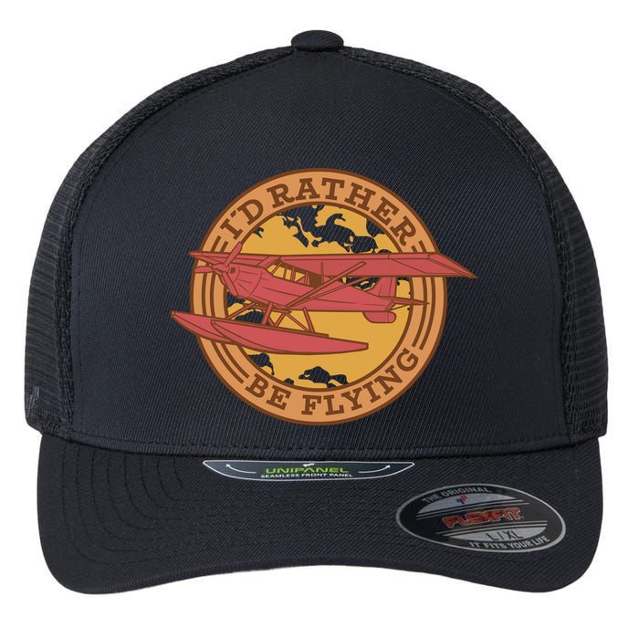 I'd Rather Be Flying Flexfit Unipanel Trucker Cap