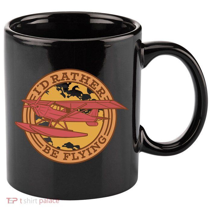 I'd Rather Be Flying 11oz C Handle Ceramic Mug